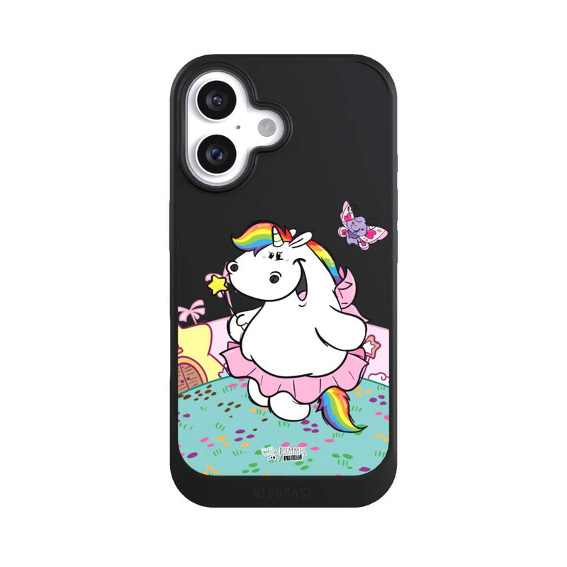 iPhone 16 NIVOcore Glitzerglimmerstadt Transparent