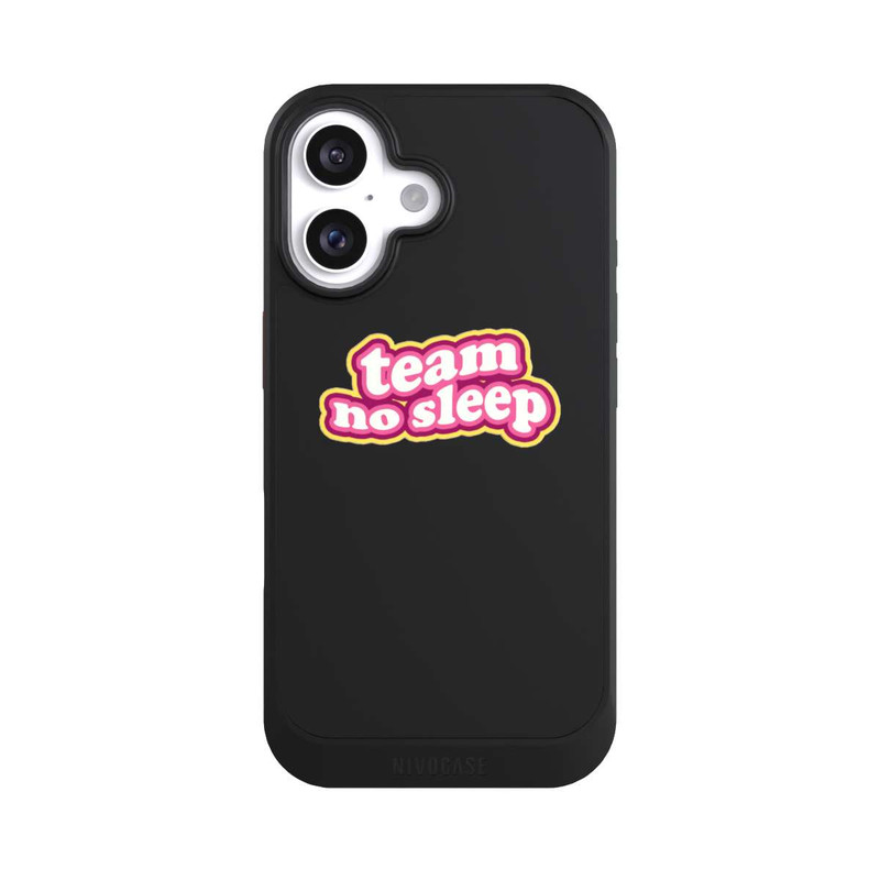 iPhone 16 NIVOcore Team No Sleep 70s Transparent
