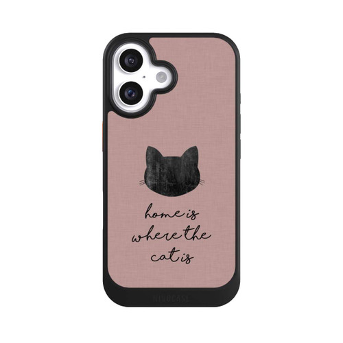  NIVOcore Home Is Where The Cat Is - Schwarz auf Rosa