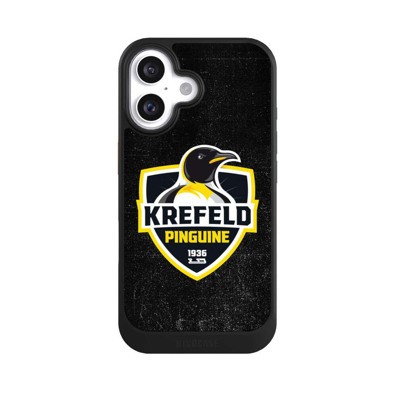 iPhone 16 NIVOcore Krefeld Pinguine Logo Schwarz
