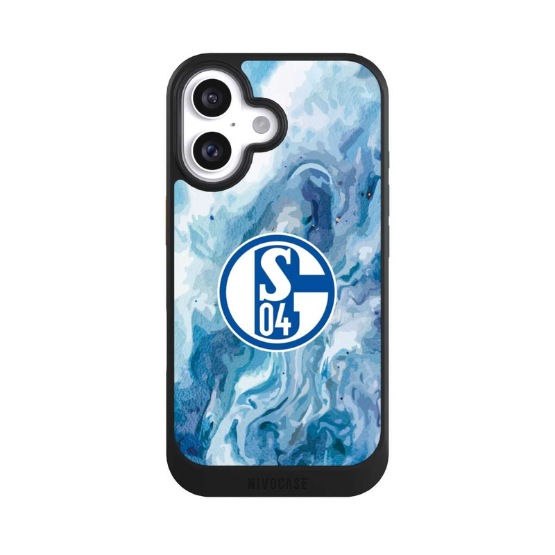 iPhone 16 NIVOcore Schalke 04 Flüssig Blau