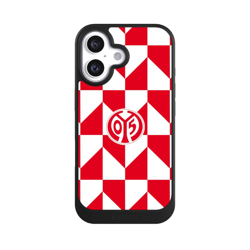 iPhone 16 NIVOcore Mainz 05-Rotes Muster