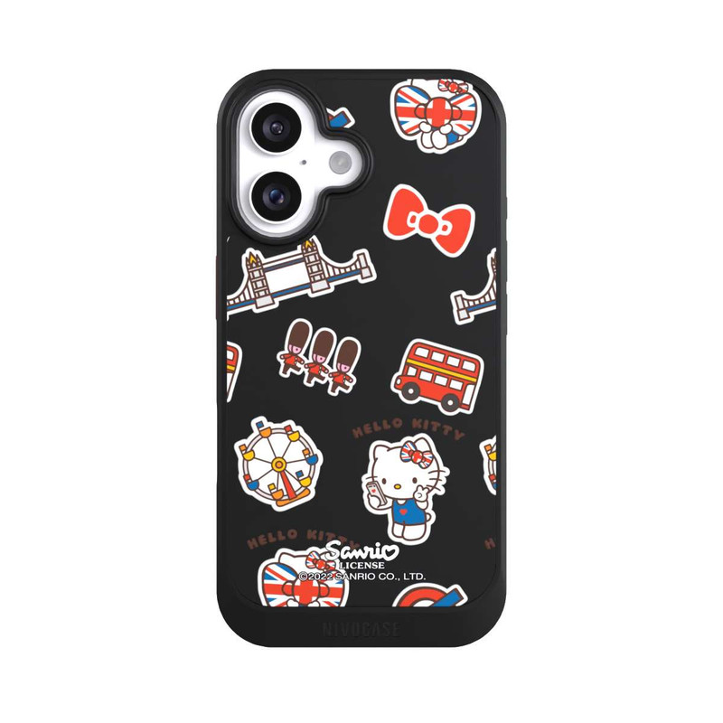 iPhone 16 NIVOcore Hello Kitty Londoner Abzeichen Transparent