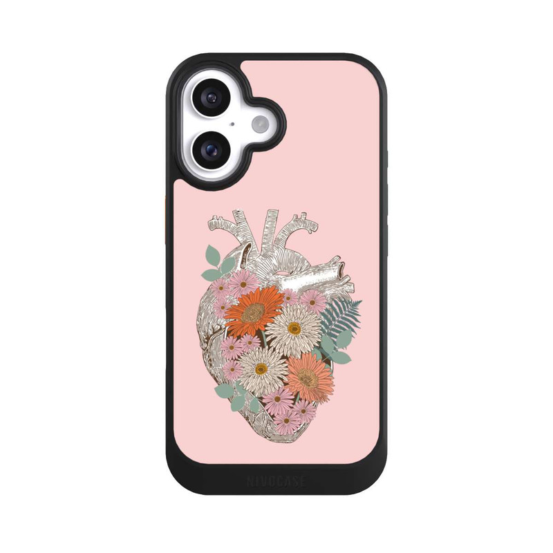 iPhone 16 NIVOcore Florales Vintage-Herz