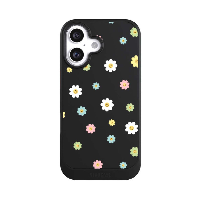 iPhone 16 NIVOcore Flower Power klein transparent