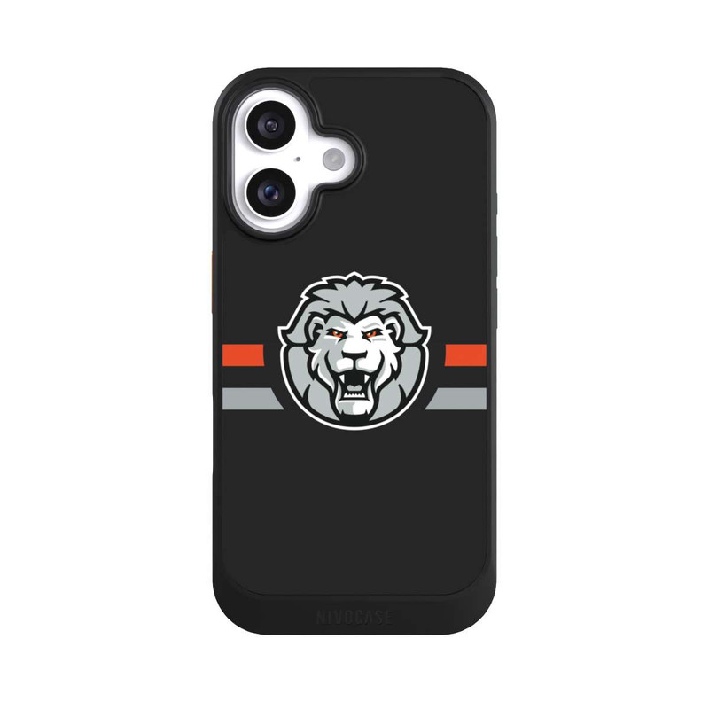iPhone 16 NIVOcore Löwen Logo and Stripes
