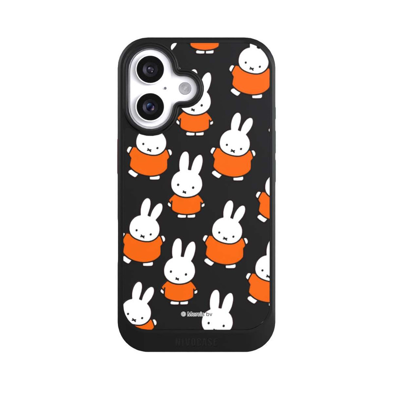 iPhone 16 NIVOcore Miffy Pattern Dancing Transparent