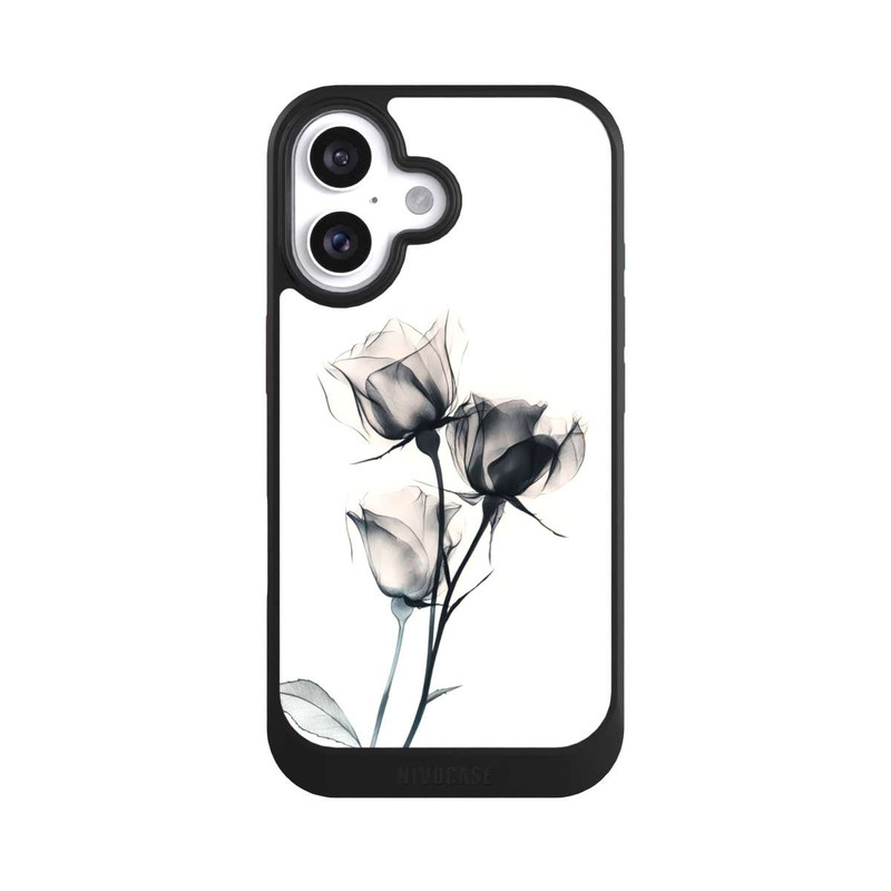 iPhone 16 NIVOcore Fleur noire
