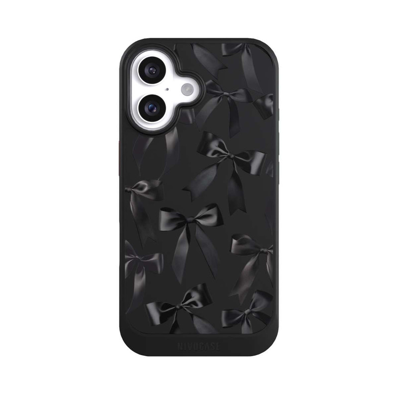 iPhone 16 NIVOcore Black Satin Bow