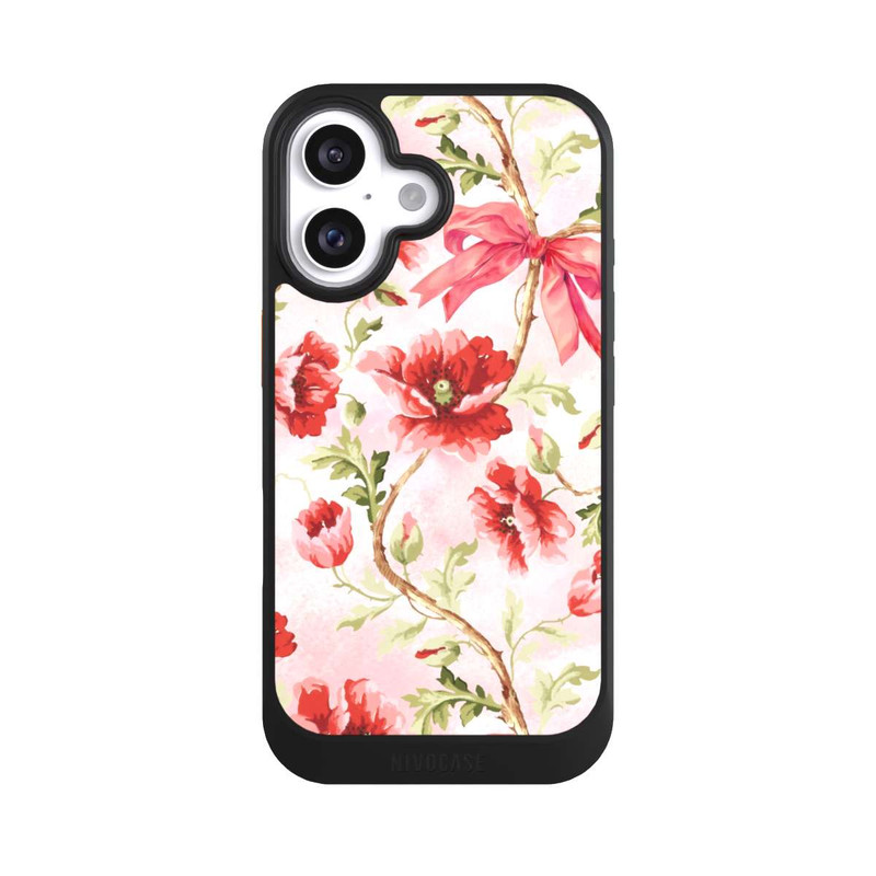 iPhone 16 NIVOcore Poppies Pattern Pink