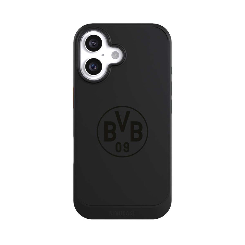 iPhone 16 NIVOcore BVB Logo Schwarz Transparent