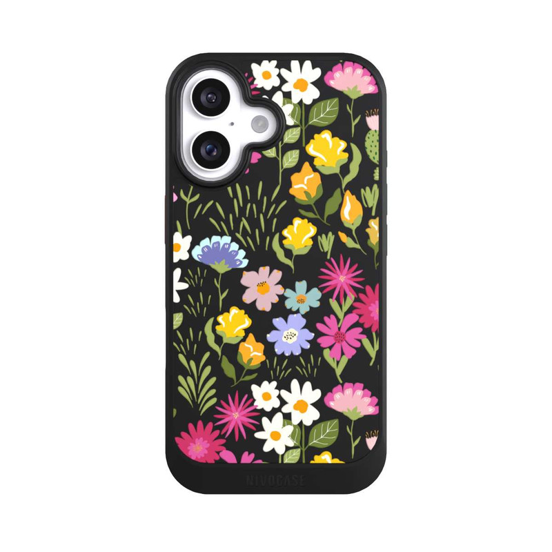 iPhone 16 NIVOcore Bunte Sommerblumen Transparent