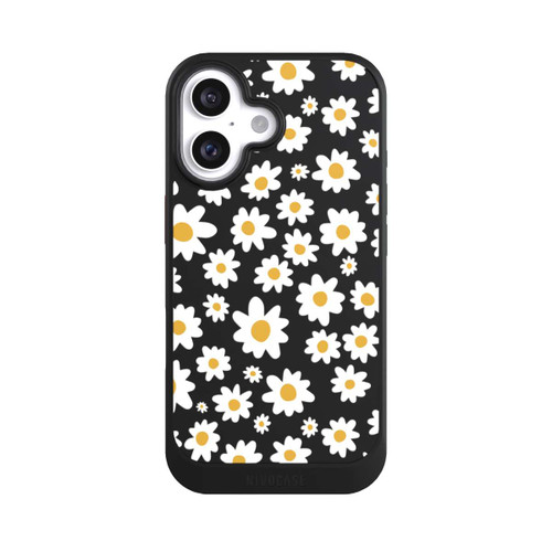 Apple iPhone 16 NIVOcore Daisy Flower Seamless Pattern Transparent