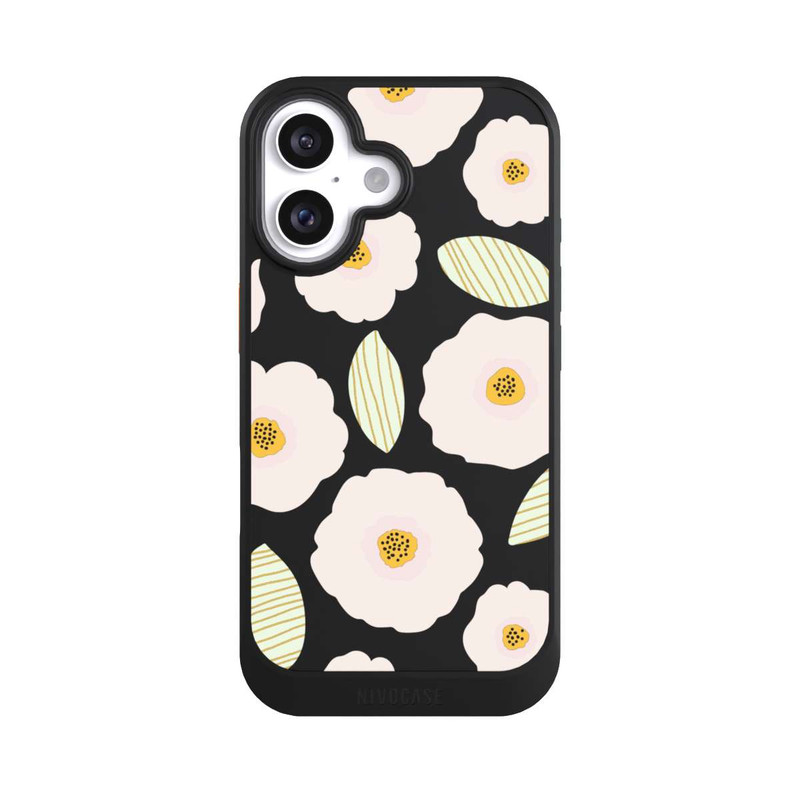 iPhone 16 NIVOcore Simple Pastell Flowers Light Transparent