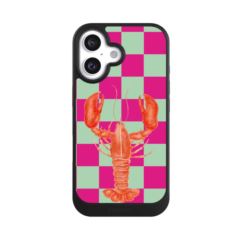 iPhone 16 NIVOcore Pink Checkers Lobster