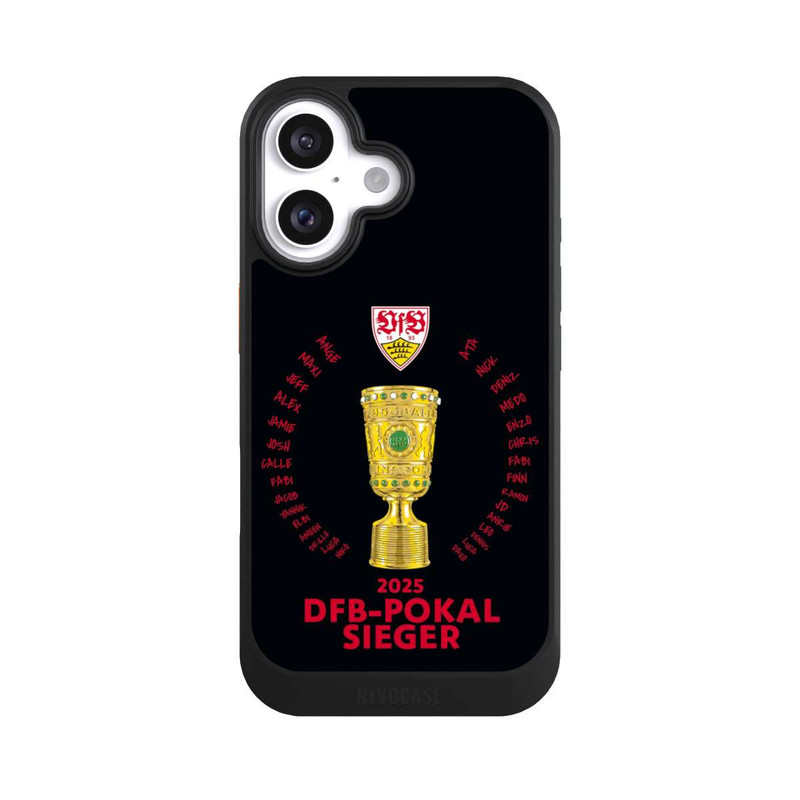iPhone 16 NIVOcore VfB DFB-Pokal Sieger Schwarz