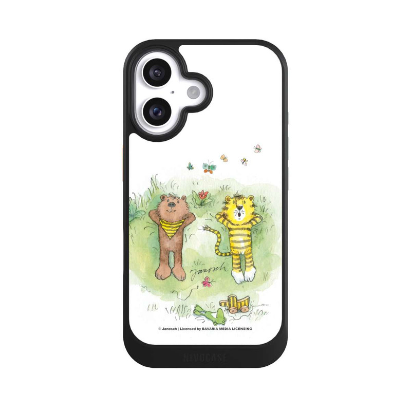 iPhone 16 NIVOcore Bär und Tiger Blumenwiese