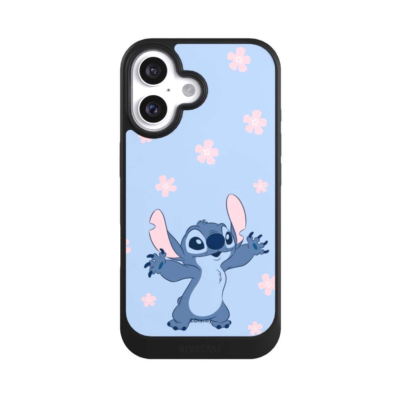 iPhone 16 NIVOcore Stitch Pastel Flowers Blue