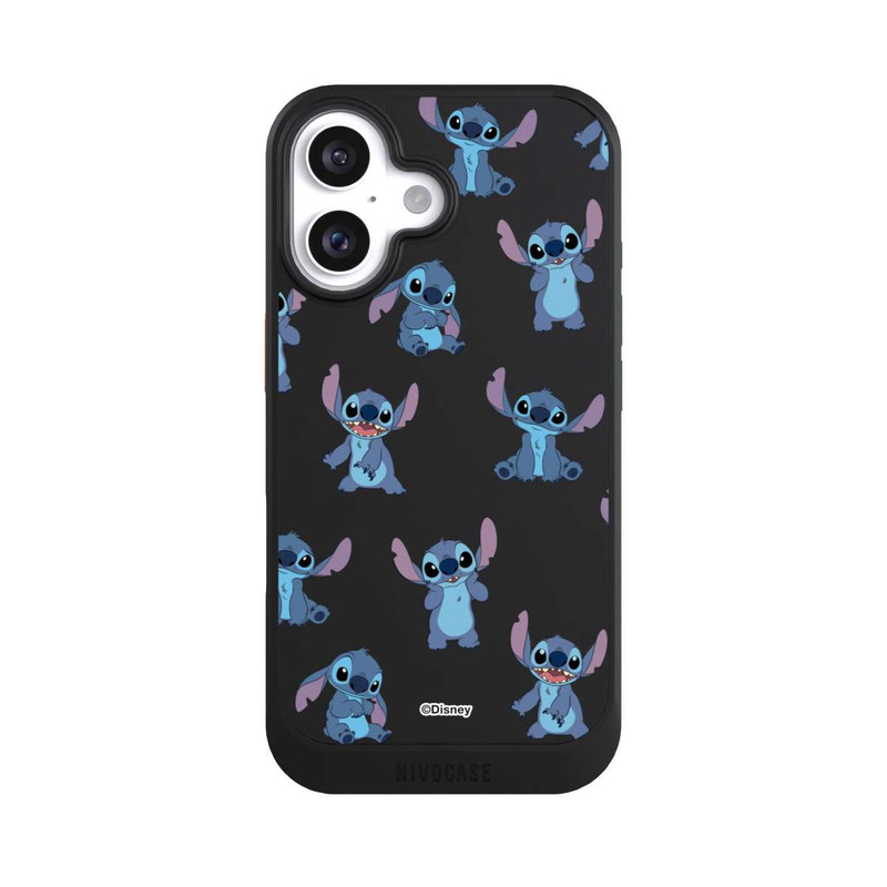 iPhone 16 NIVOcore Stitch Faces Pattern Transparent