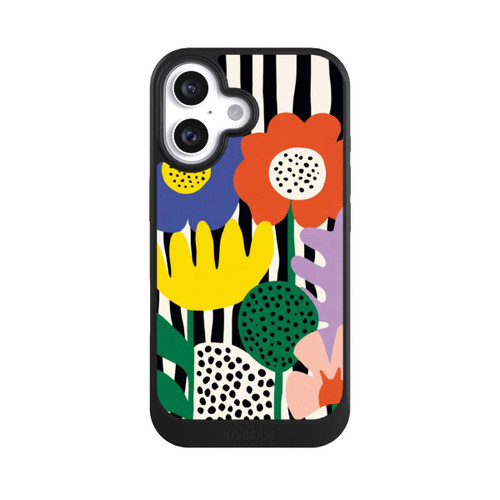 Apple iPhone 16 NIVOcore Flowers Striped Background