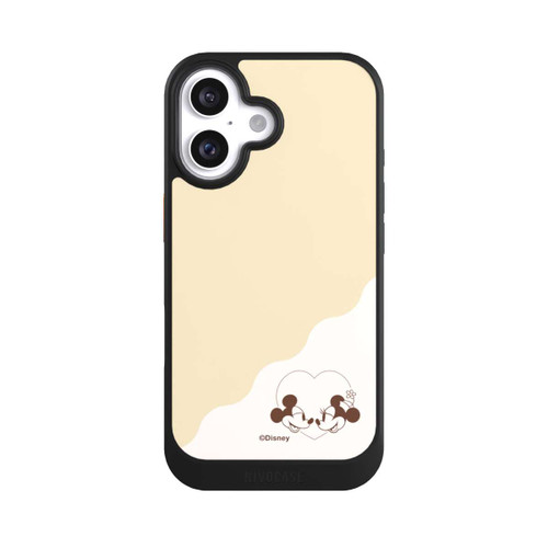 Apple iPhone 16 NIVOcore Mickey and Minnie Love Heart Beige