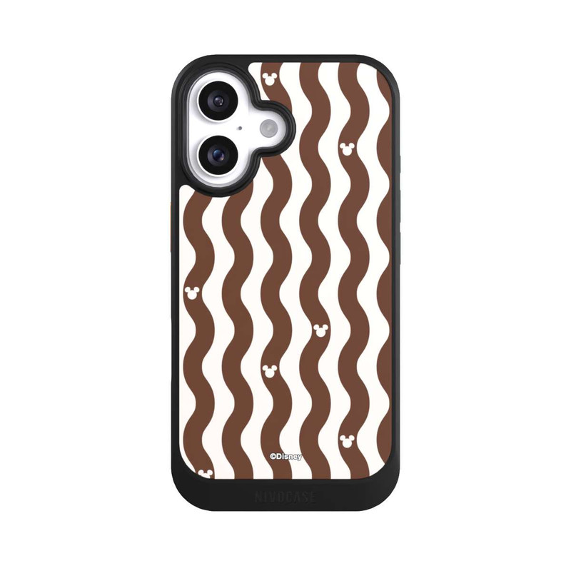 iPhone 16 NIVOcore Mickey Mouse Brown Pattern Waves