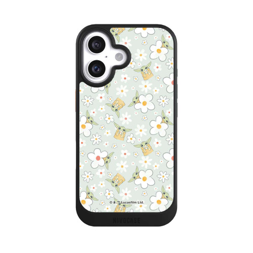Apple iPhone 16 NIVOcore Baby Yoda Blumen Muster