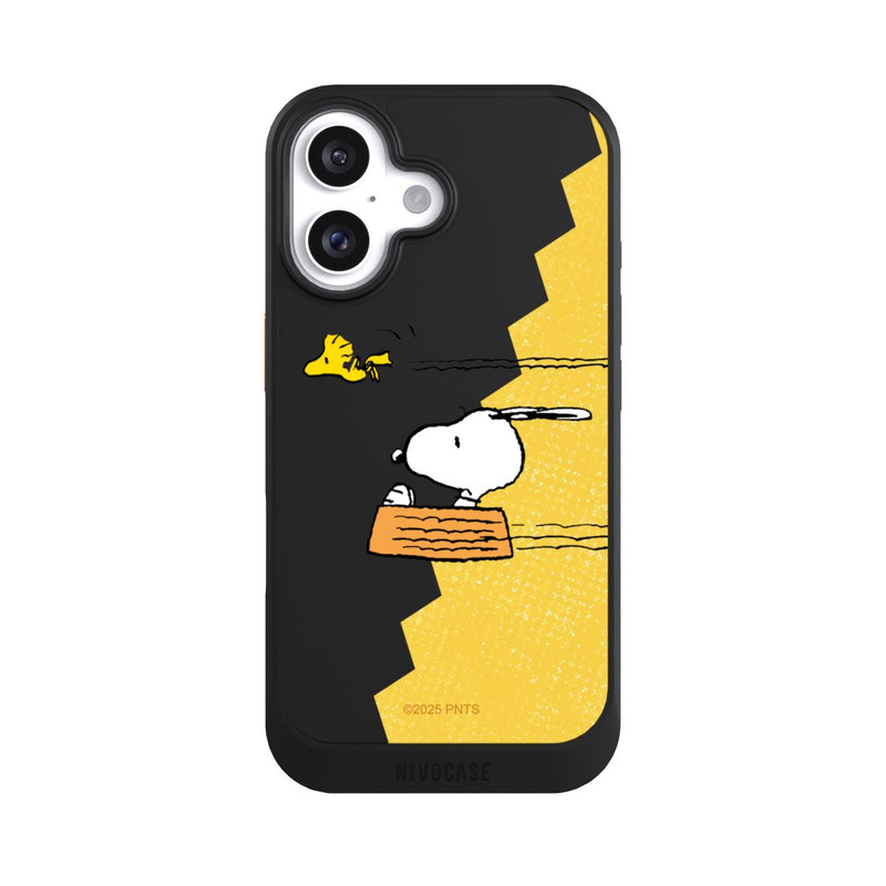 iPhone 16 NIVOcore Peanuts-Snoopy und Woodstock Transparent