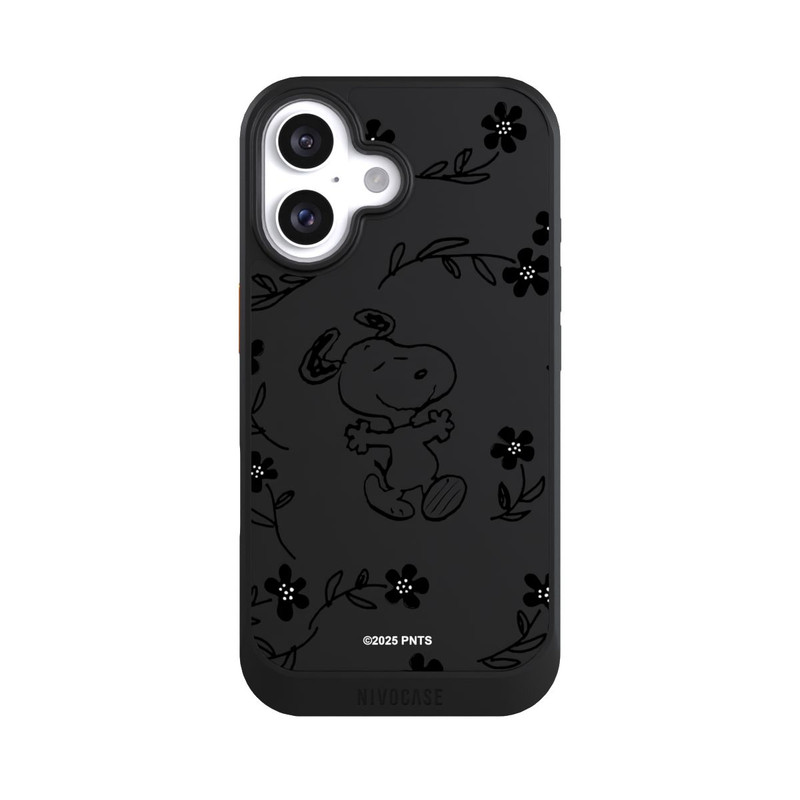 iPhone 16 NIVOcore Snoopy und Flowers Transparent