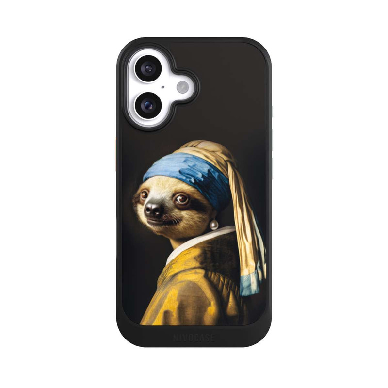 iPhone 16 NIVOcore Faultier mit dem Perlenohrring