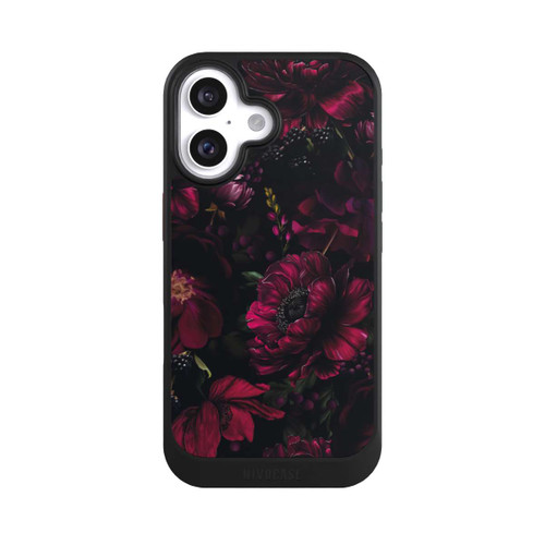 Apple iPhone 16 NIVOcore Dunkle Rote Blumen Liebe