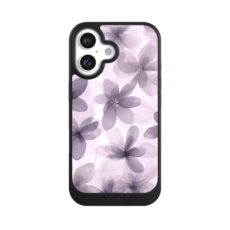 iPhone 16 NIVOcore Fliederfarbenes Blumenmuster mit KI