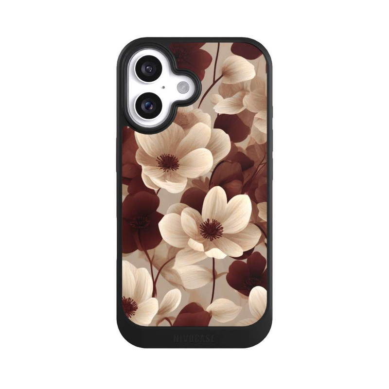 iPhone 16 NIVOcore Naturfarbenes Blumenmuster mit KI