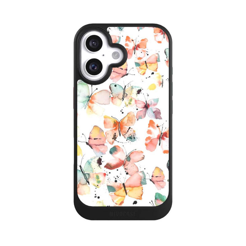 iPhone 16 NIVOcore Sanfte Schmetterlinge Muster
