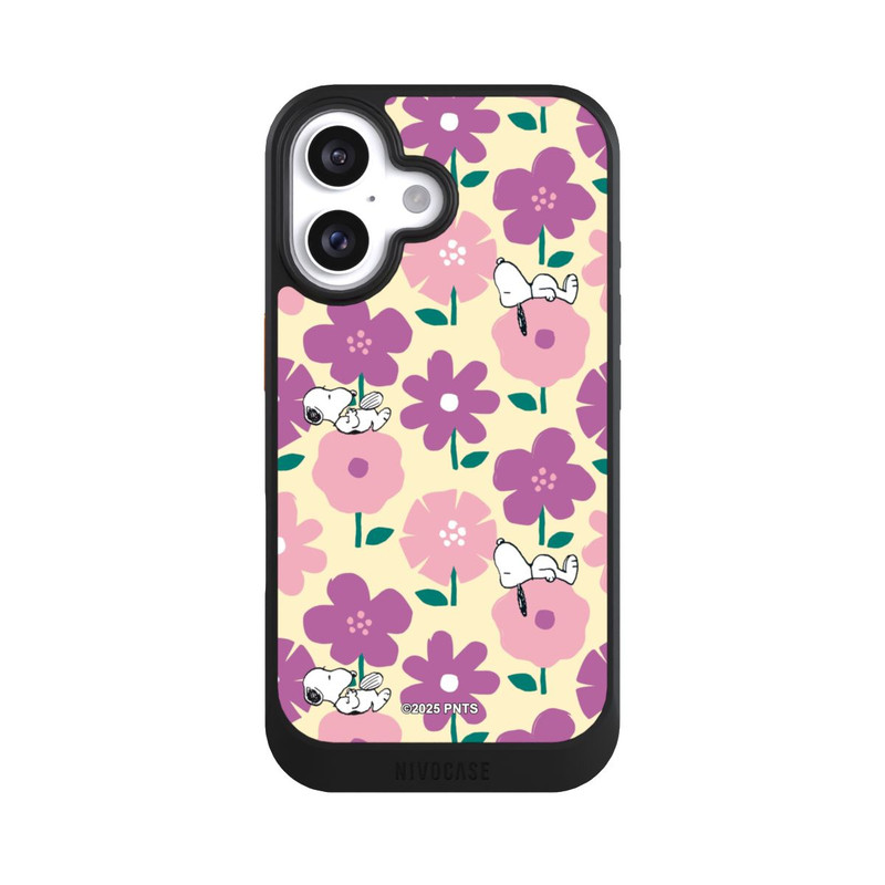 iPhone 16 NIVOcore Peanuts Flower Pattern Yellow