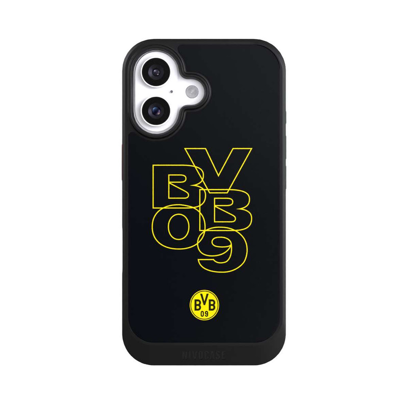 iPhone 16 NIVOcore BVB09 Gelb Schwarz