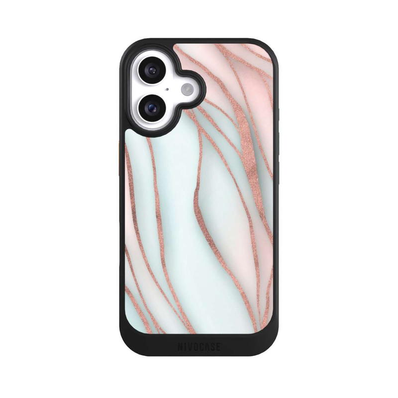 iPhone 16 NIVOcore Soft Waves Gold Rose Gold