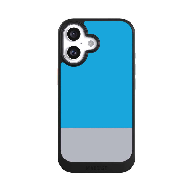 iPhone 16 NIVOcore Hellblau Grau Farbkombi