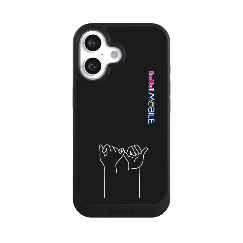 iPhone 16 NIVOcore Red Bull MOBILE Hände