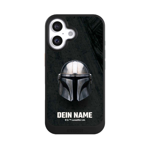 Apple iPhone 16 NIVOcore Star Wars Mandalorian Black Helmet personnalisable