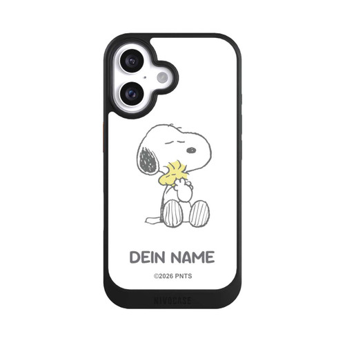 Apple iPhone 16 NIVOcore Snoopy And Woodstock Cuddling Personalisierbar