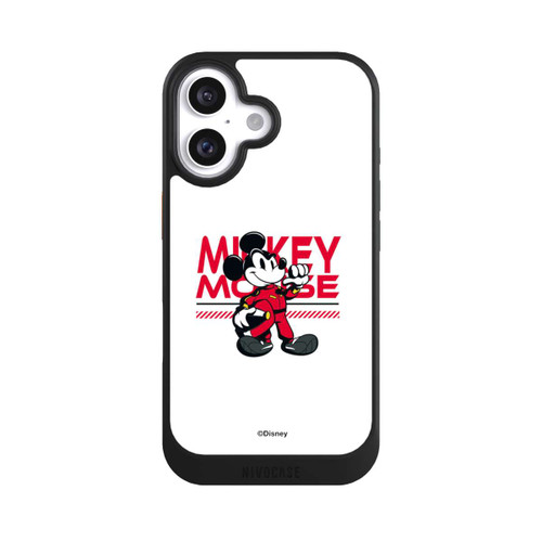 Apple iPhone 16 NIVOcore Micky Maus Rennfahrer Weiß