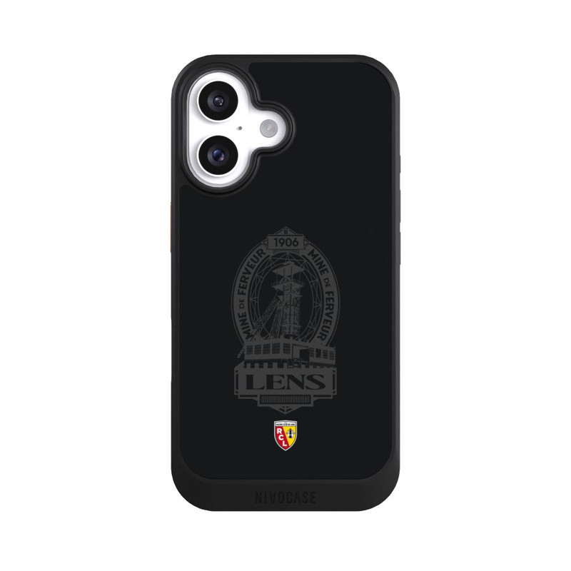iPhone 16 NIVOcore RC Lens Mine de Ferveur Emblème noir