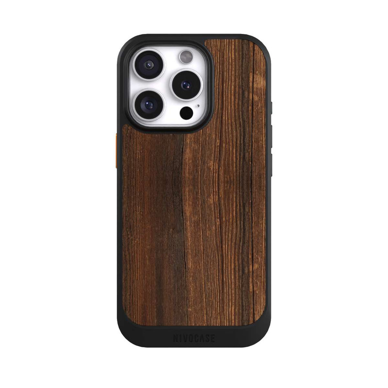 iPhone 16 Pro NIVOcore Nußbaum Holzlook