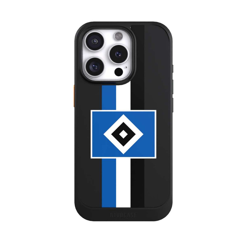 iPhone 16 Pro NIVOcore HSV Streifen - Blau-Weiß-Schwarz - ohne Hintergrund