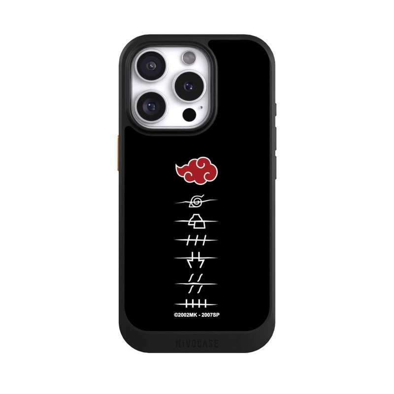 iPhone 16 Pro NIVOcore Akatsuki Mitgliedssymbole Schwarz
