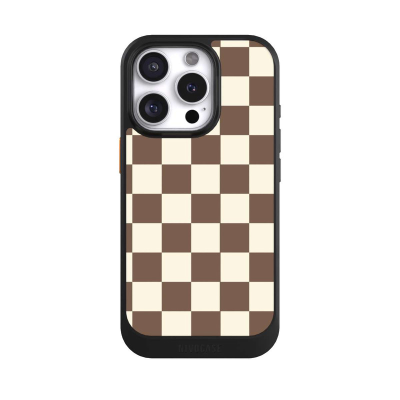 iPhone 16 Pro NIVOcore Schachbrett Braun