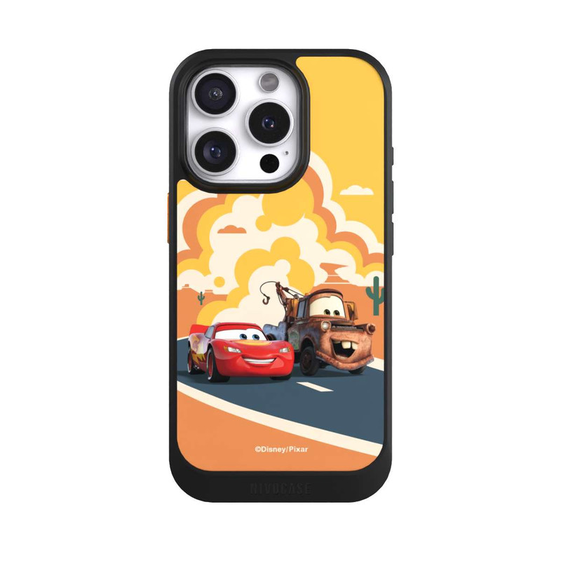 iPhone 16 Pro NIVOcore Disney Cars Lightning McQueen Und Hook on the Road