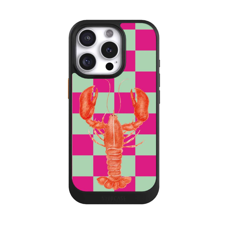 iPhone 16 Pro NIVOcore Pink Checkers Lobster