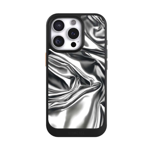Apple iPhone 16 Pro NIVOcore Glänzeder Chrome Silber Stoff mit KI